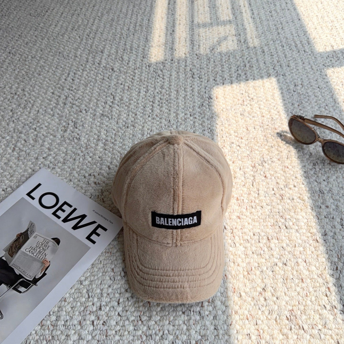 Balenciaga Furry Baseball Cap Hat 515556