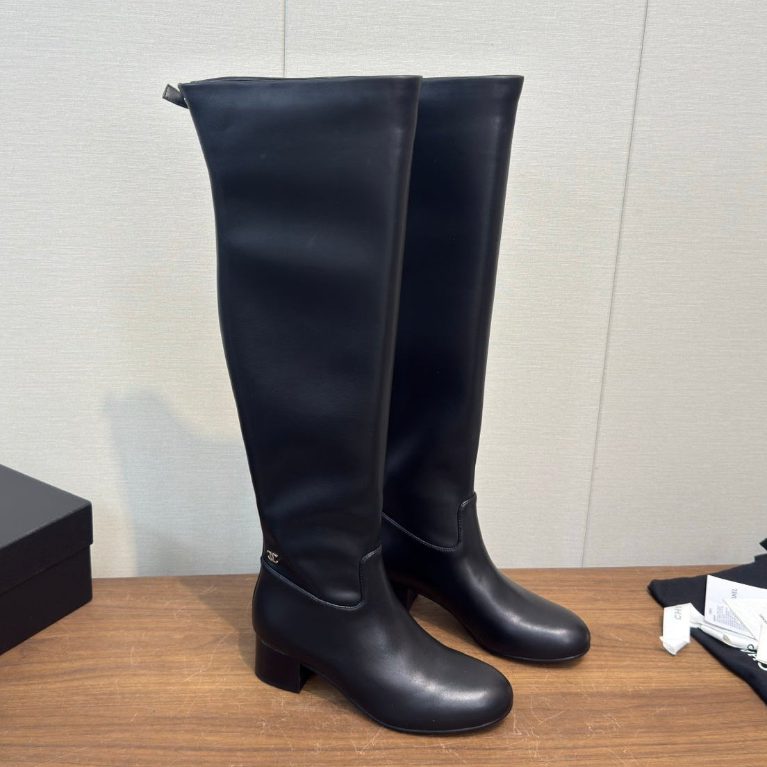 Chanel 2026 Over-The-Knee Boots 60mm Suede Leather