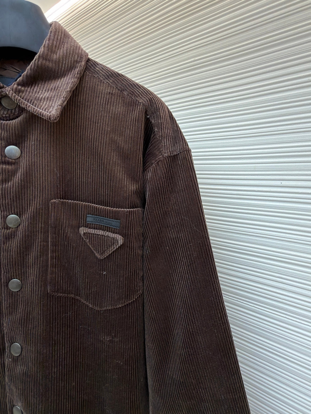 Prada 2025 Shirt Jacket Brown Cotton Wool