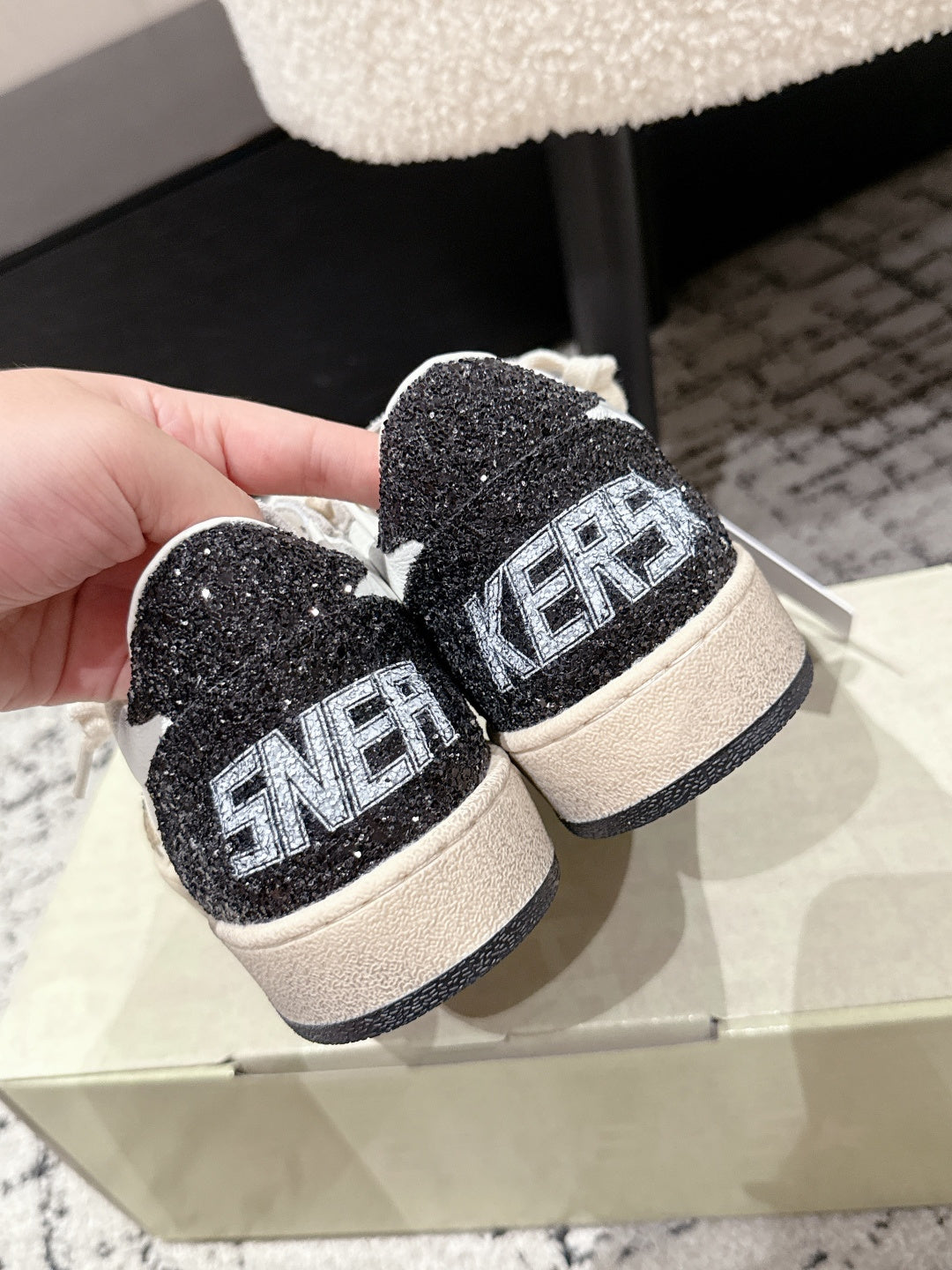 Golden Goose 2025 Star Sneaker Ivory Black mix Gold Suede Cowhide 500612