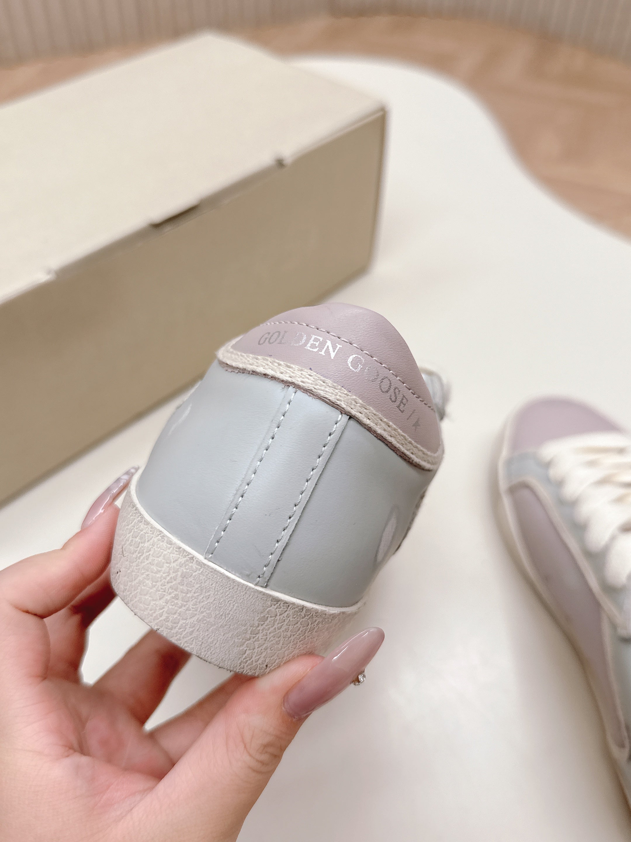 Golden Goose 2025 Sneaker Light Purple Gray mix Silver Cowhide 426916