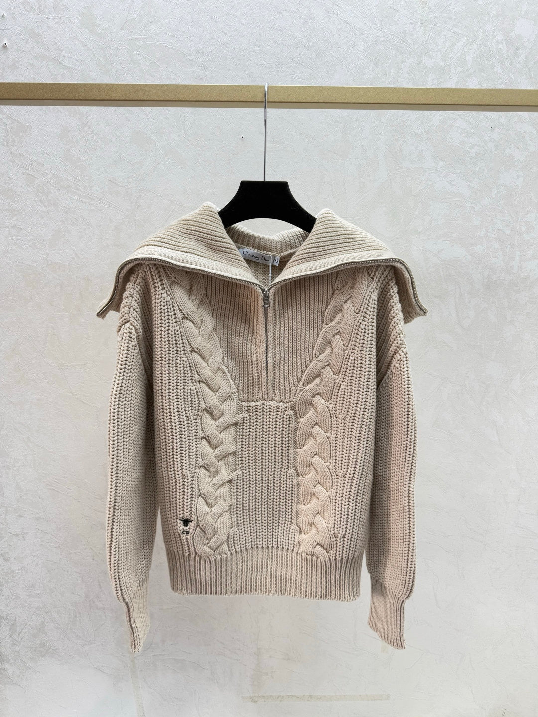 Dior 2025 Alps Zipped Mock Neck Sweater Wool