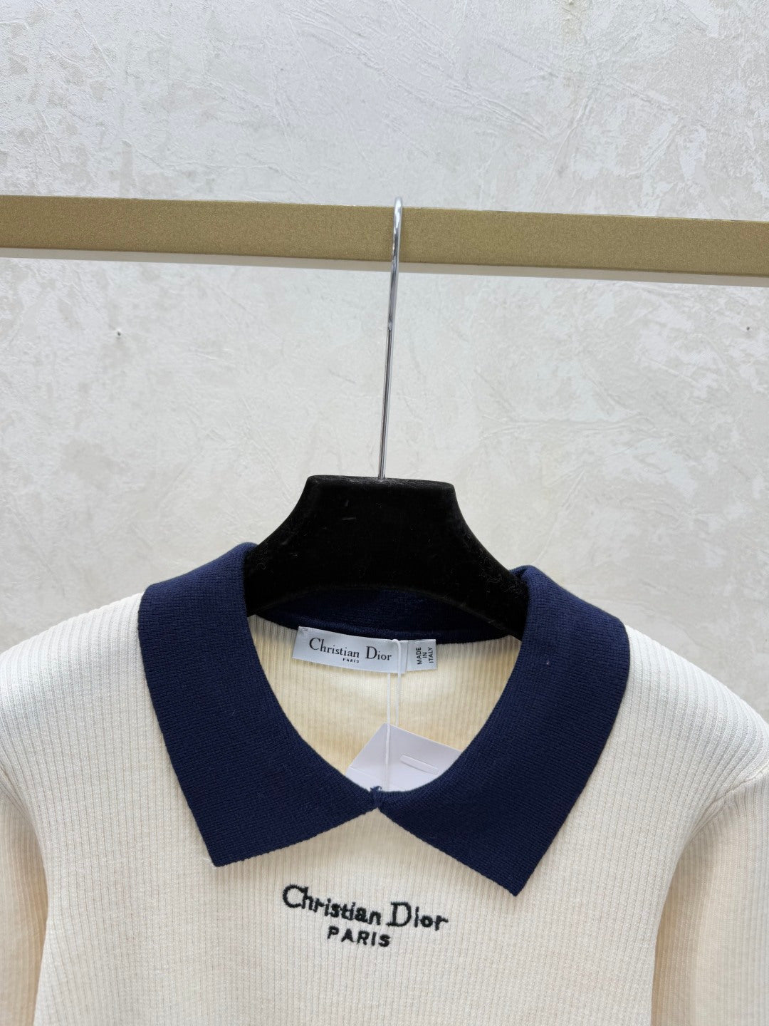 Dior 2025 Knitted Collared Long-sleeved Sweater Wool