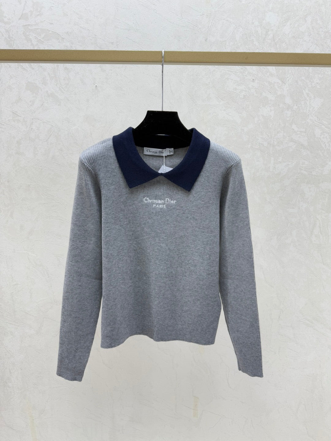 Dior 2025 Knitted Collared Long-sleeved Sweater Wool