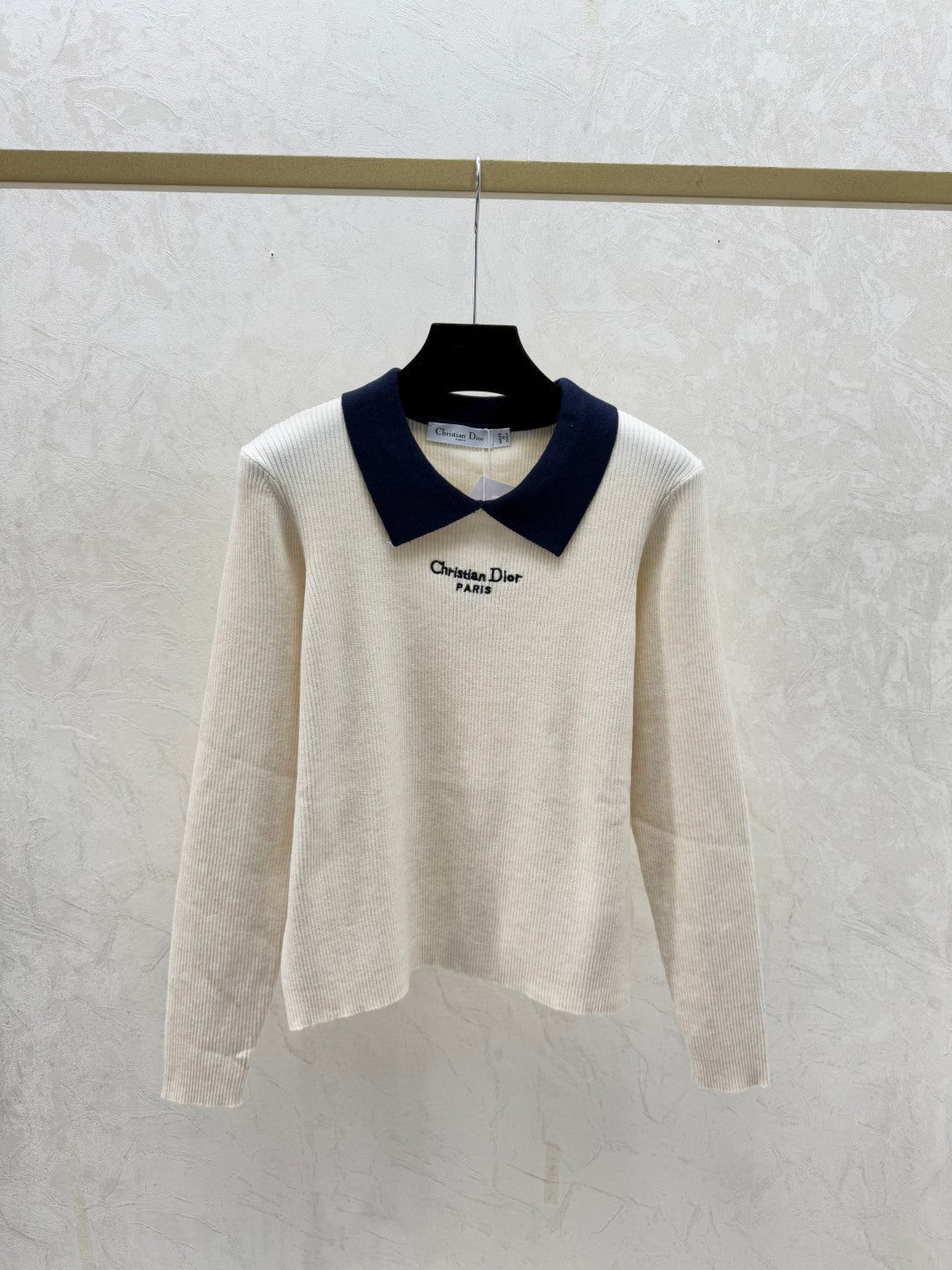 Dior 2025 Knitted Collared Long-sleeved Sweater Wool