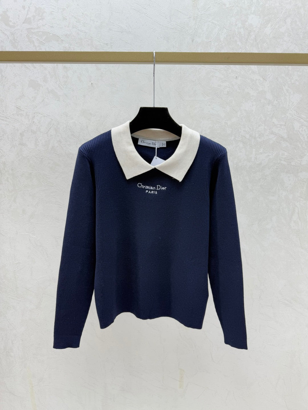 Dior 2025 Knitted Collared Long-sleeved Sweater Wool