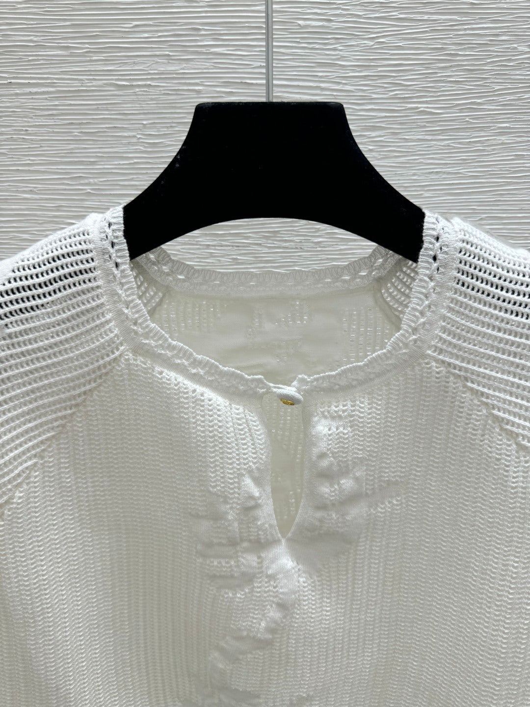 Chanel 2026 Round Neck Knitted Vest White Cotton 516805