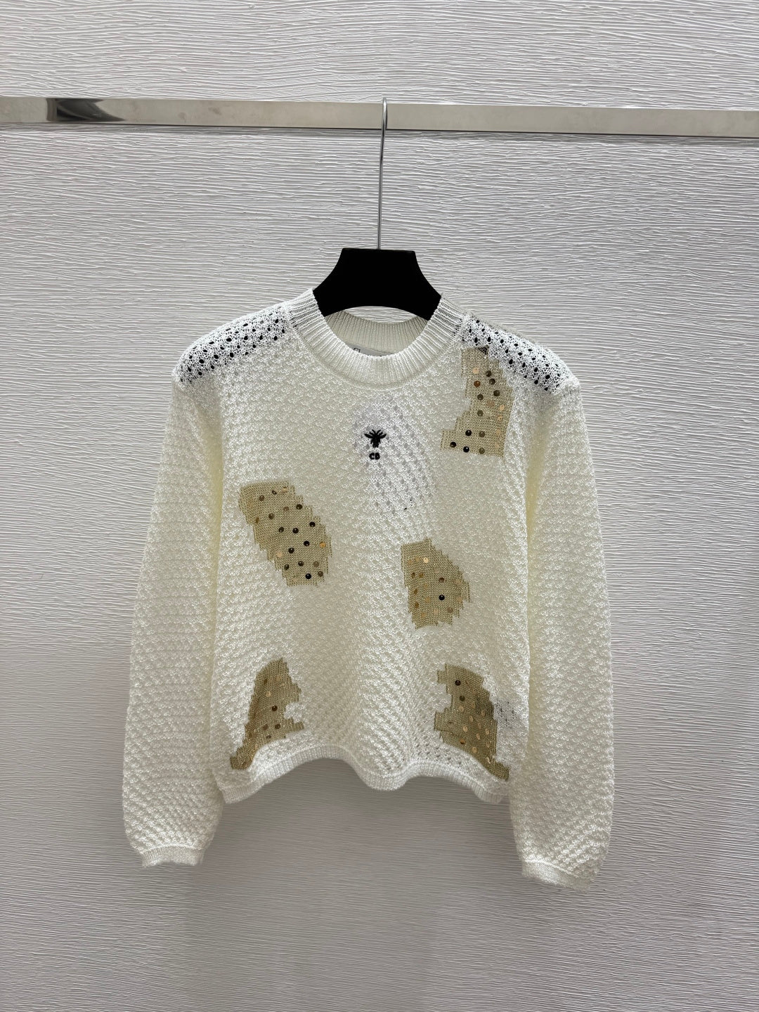 Dior 2026 Sequin Crew Neck Knit Long Sleeve Wool 913481