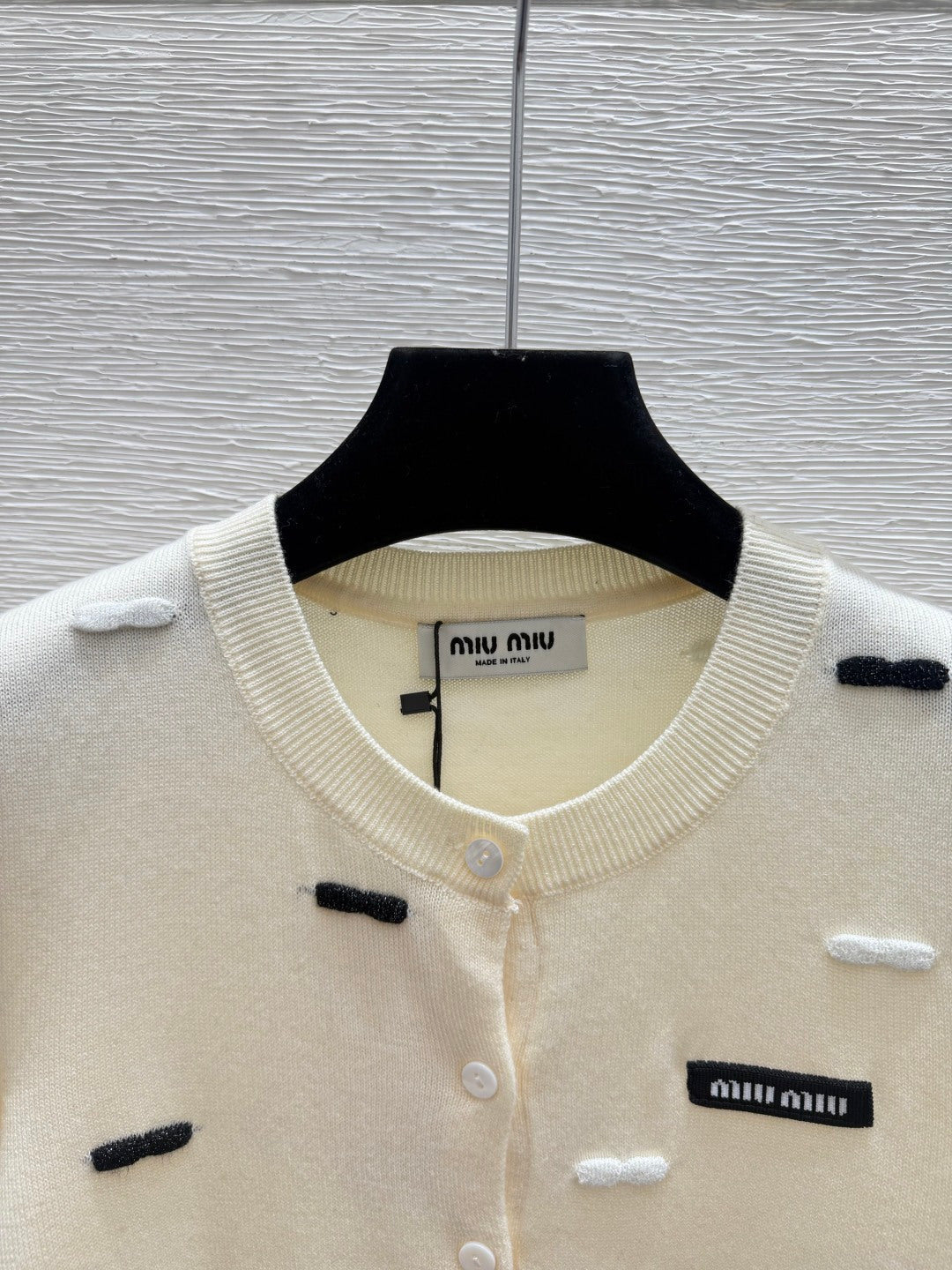 Miumiu 2026 Cardigan With Horizontal Stripes Wool 913384