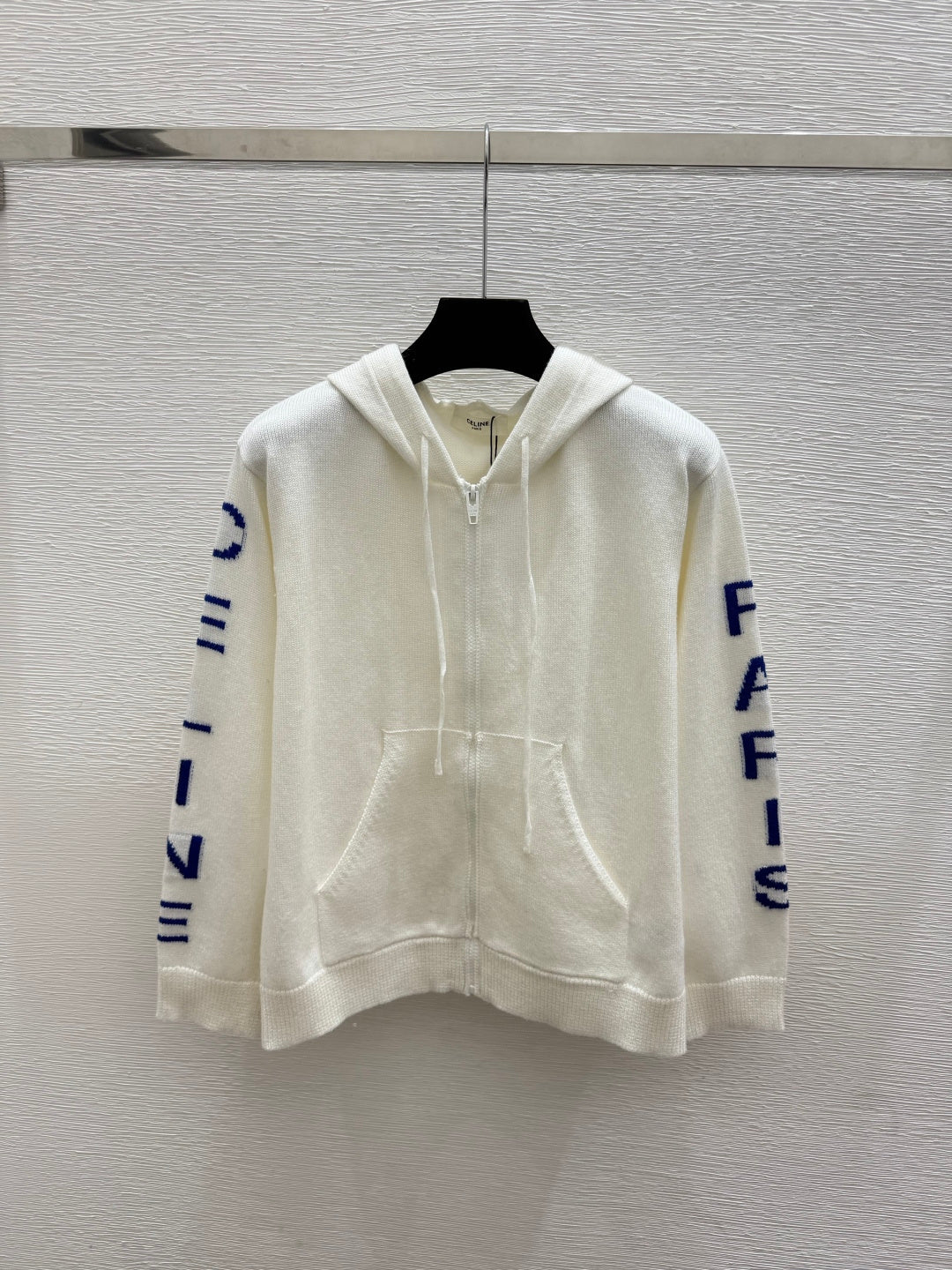 Celine 2026 Hooded Zip-up Cardigan Wool 430389