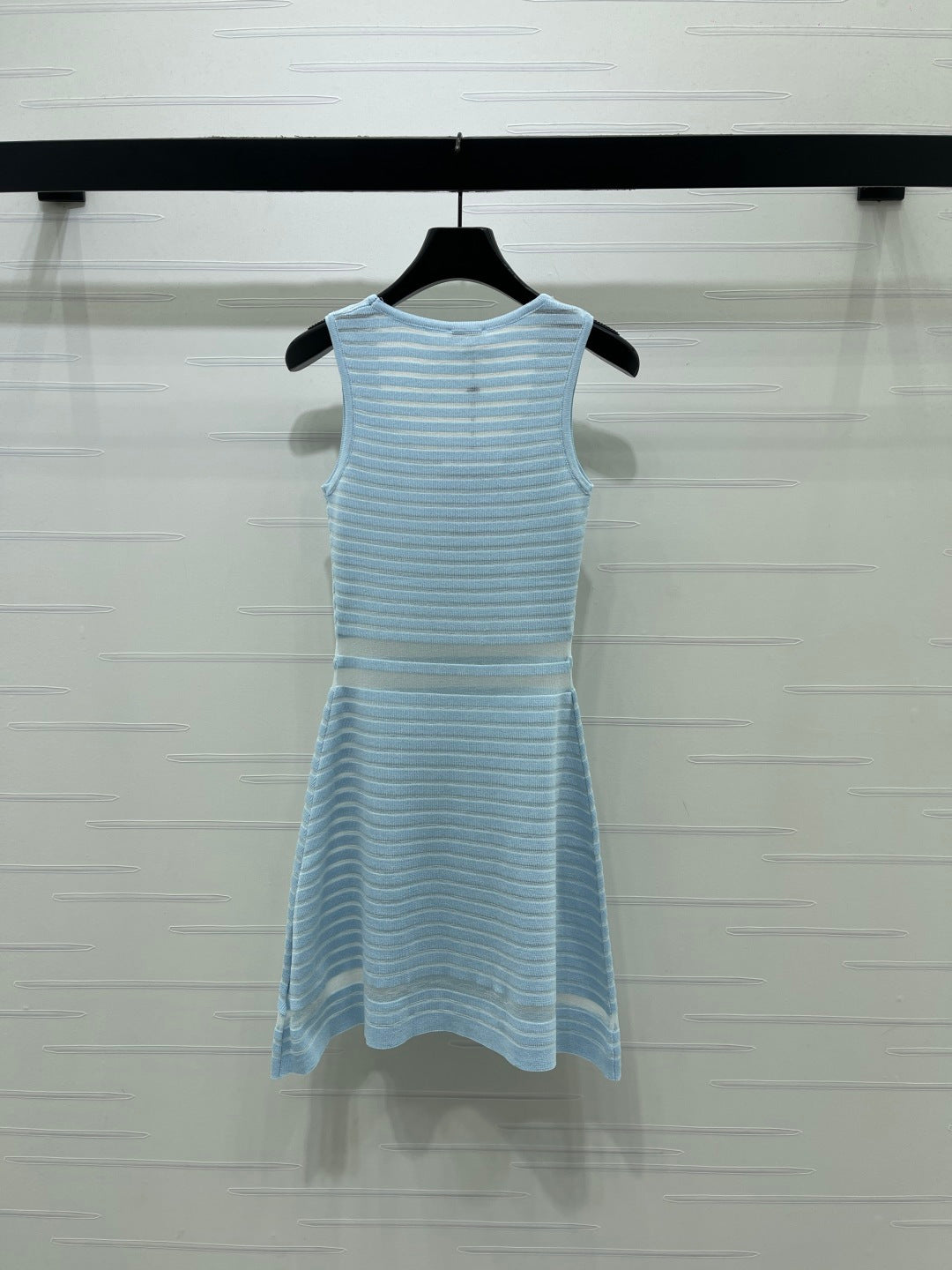 Chanel 2026 Knitted Vest Dress Blue Polyester Viscose 373117