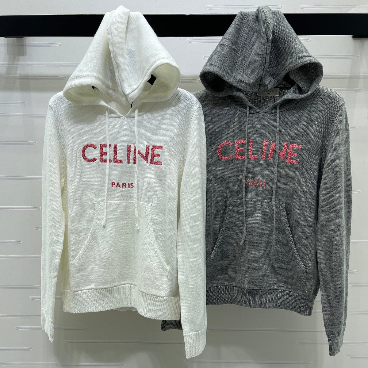 Celine 2026 Long-Sleeve Hooded Sweater Wool 430333