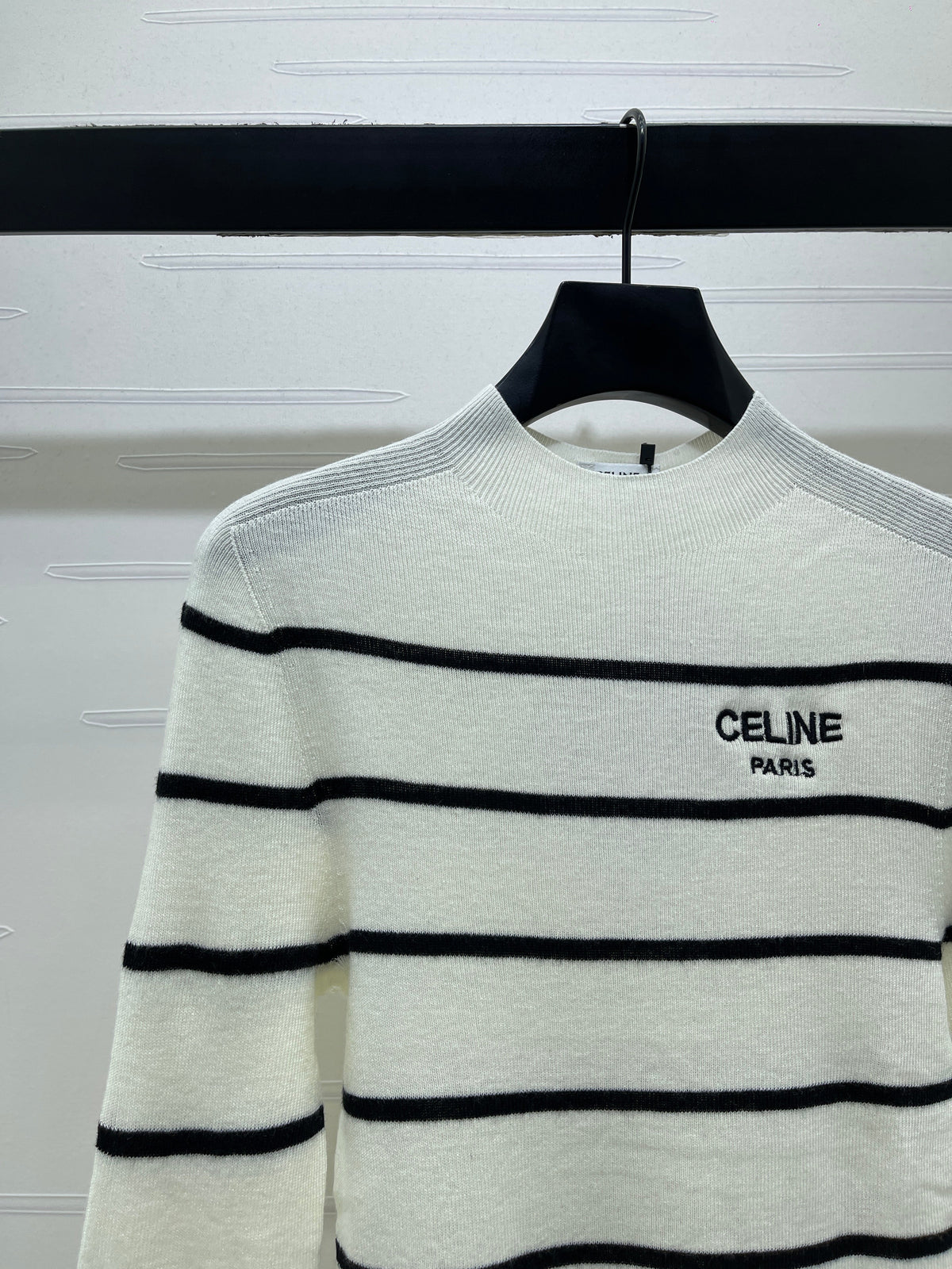 Celine 2026 Striped Long-Sleeved Top Wool 423875