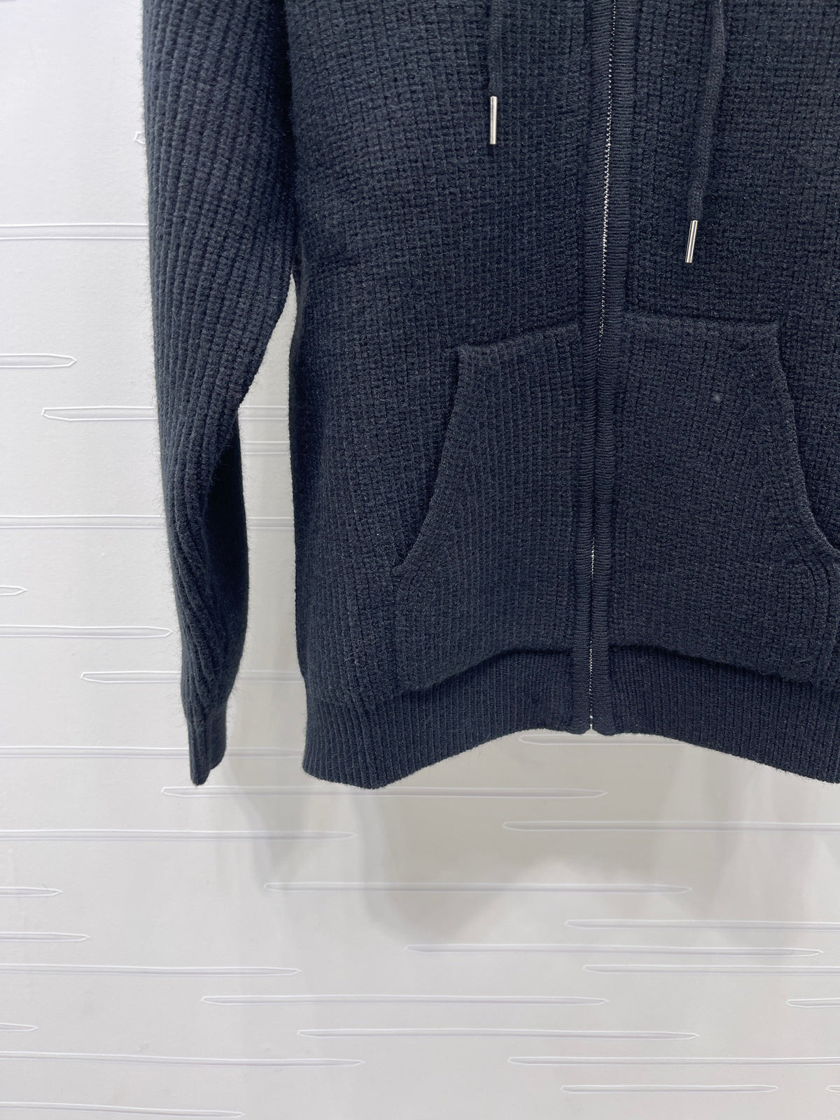 Celine 2026 Hooded Cardigan Ribbed Wool 430322
