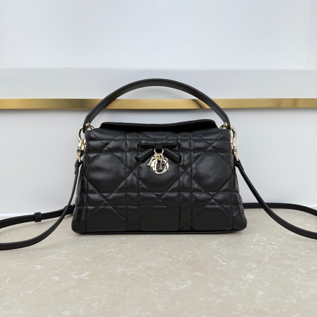 Dior 2026 Adiorable Top Handle Bag 22.5cm Suede Lambskin 166137
