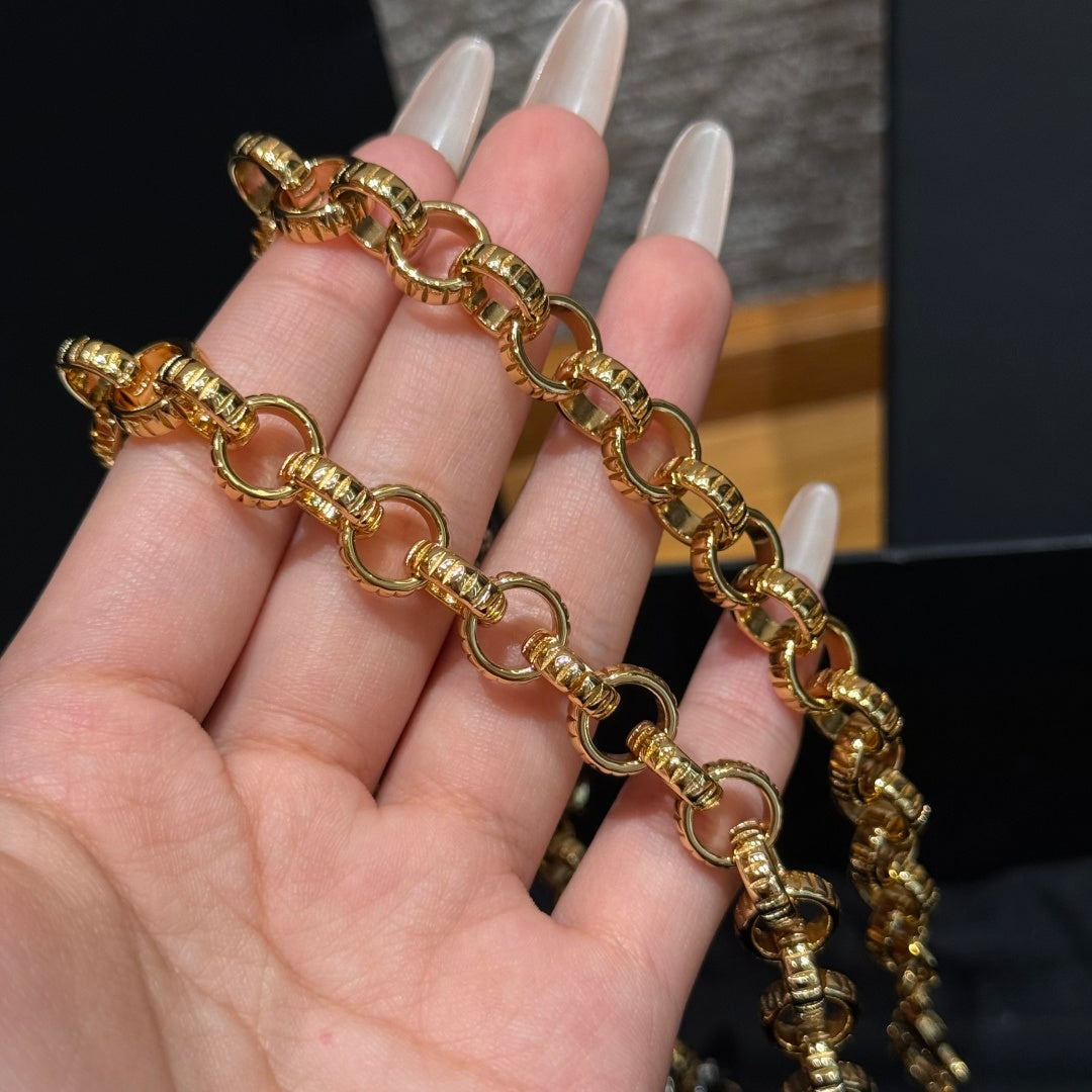Chanel 2026 Two-Tone Gold Silver Chain Link Belt 209970