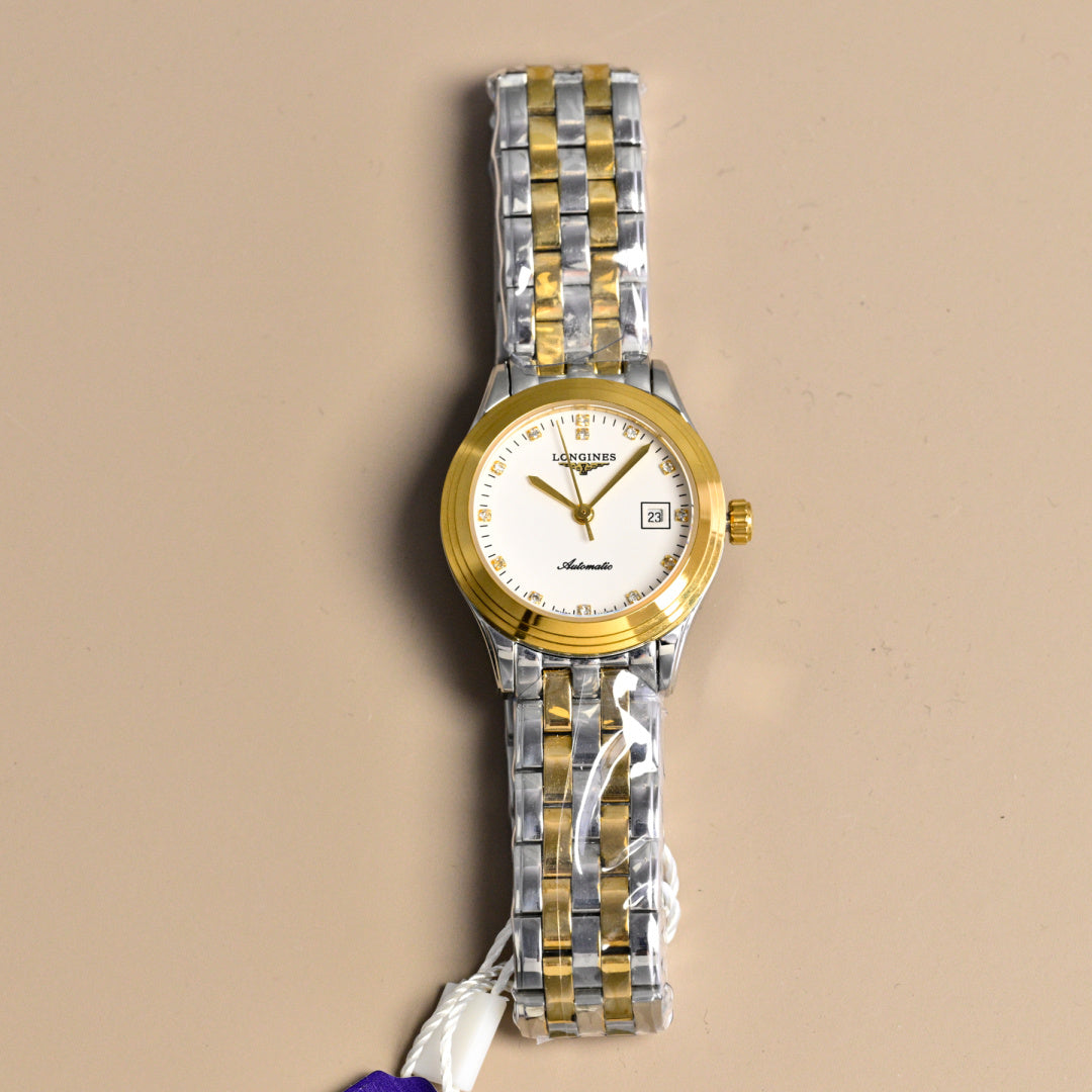 Longines Flagship 28mm Sliver Case Steel Gold