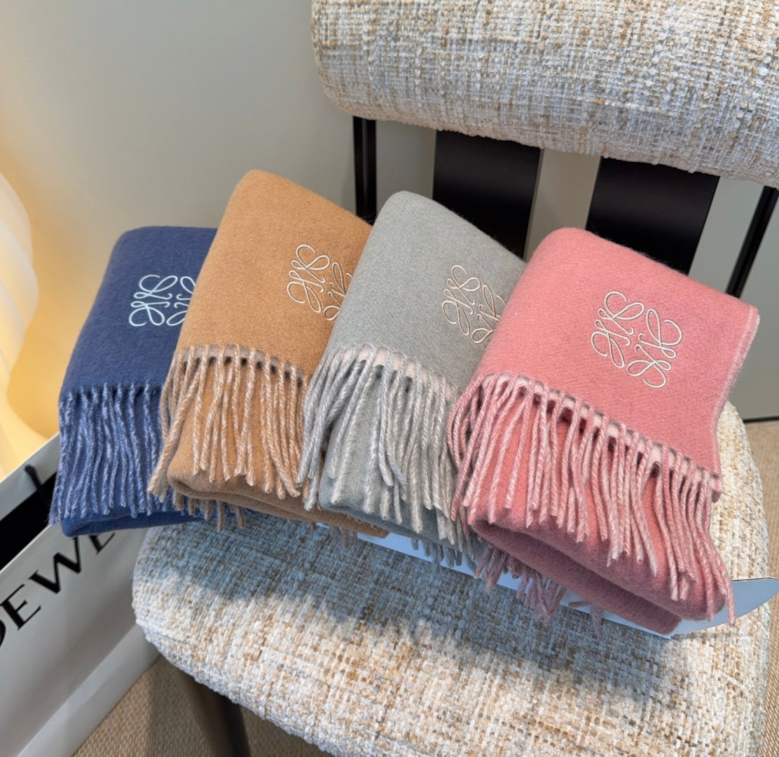 Loewe Scarf 180CM Pink Wool-blend 100131