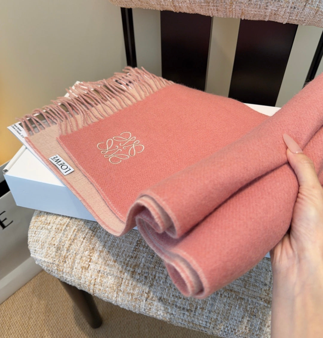 Loewe Scarf 180CM Pink Wool-blend 100131