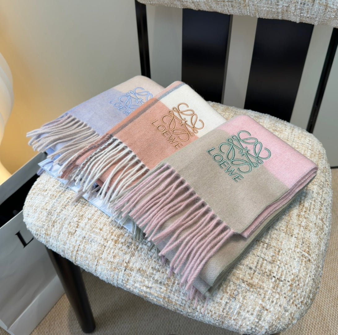 Loewe Scarf 180CM Baby Blue Cashmere 969486