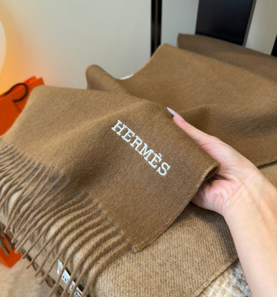 HM Scarf 190 CM Brown Wool 969492