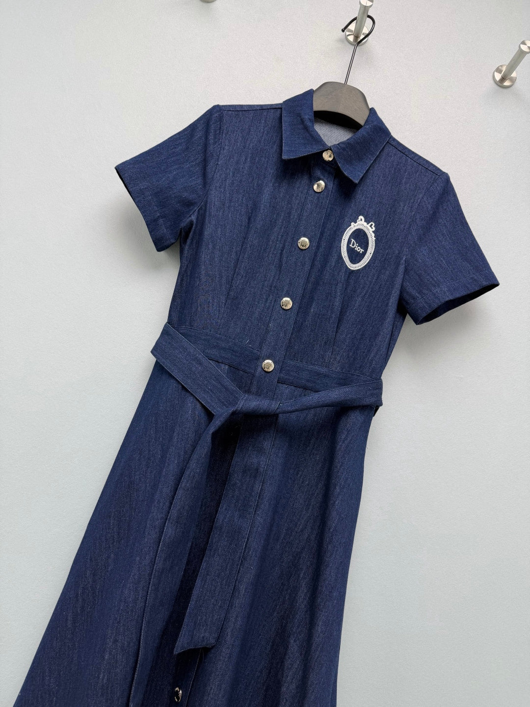 Dior 2026 Denim Short-Sleeve Dress Blue Cotton 350912