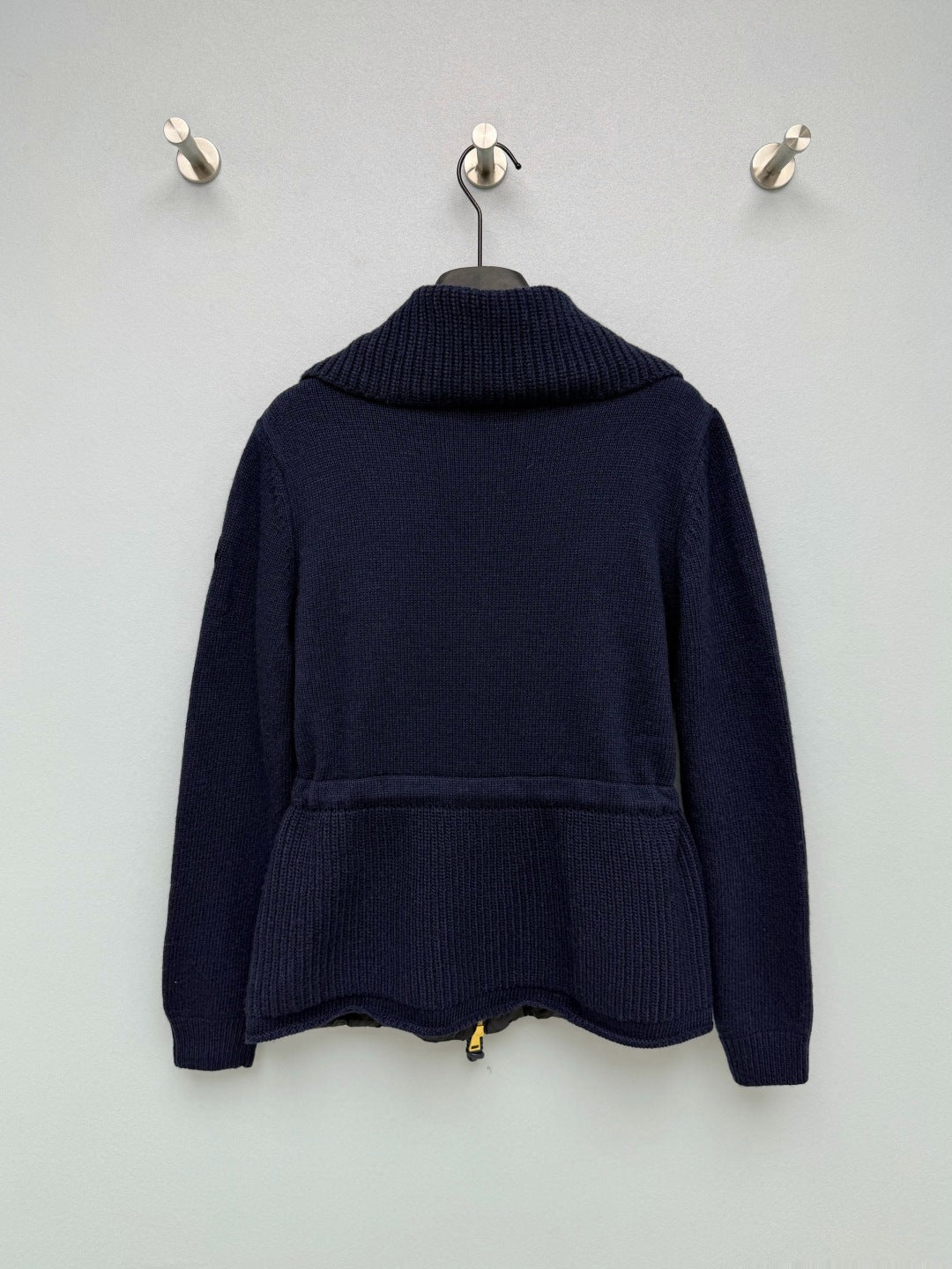 Moncler 2026 Blend Padded Zip-Up Cardigan Dark Blue Wool & Cashmere