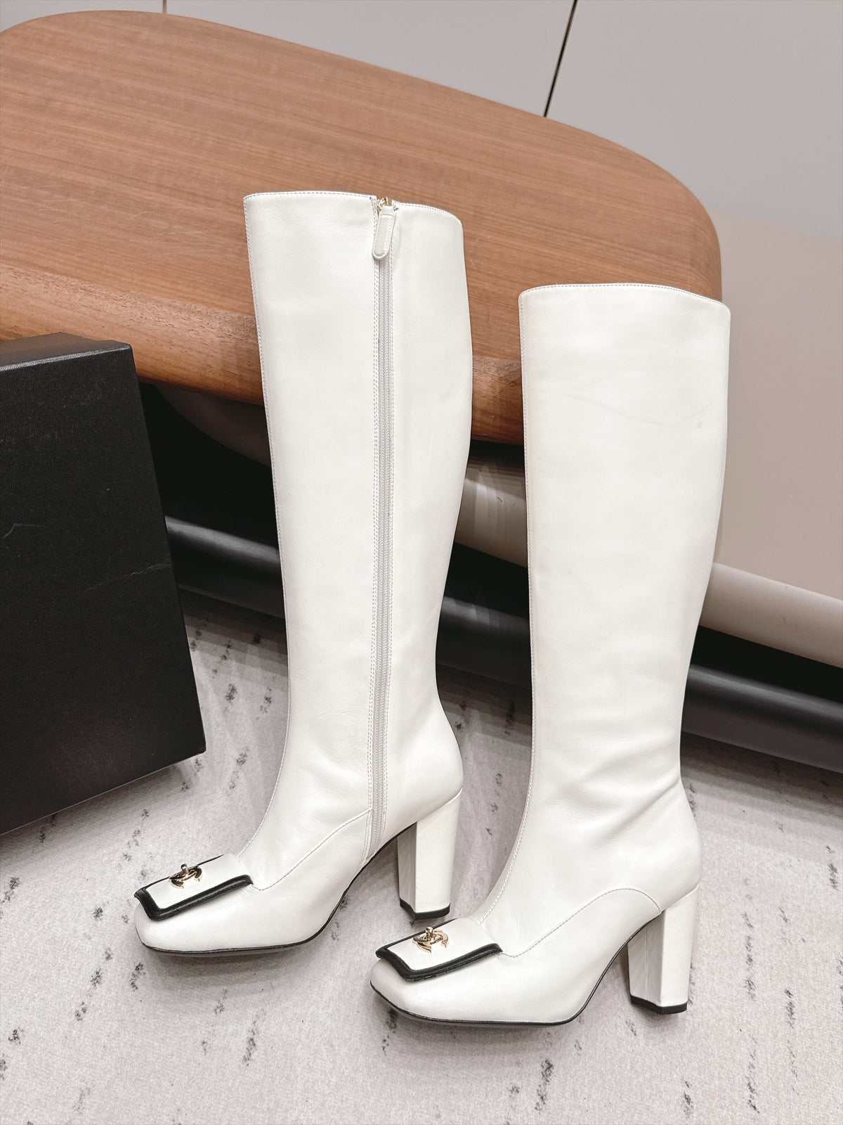 Chanel 2026 Square-Toe Boots 95mm Suede Leather 175837