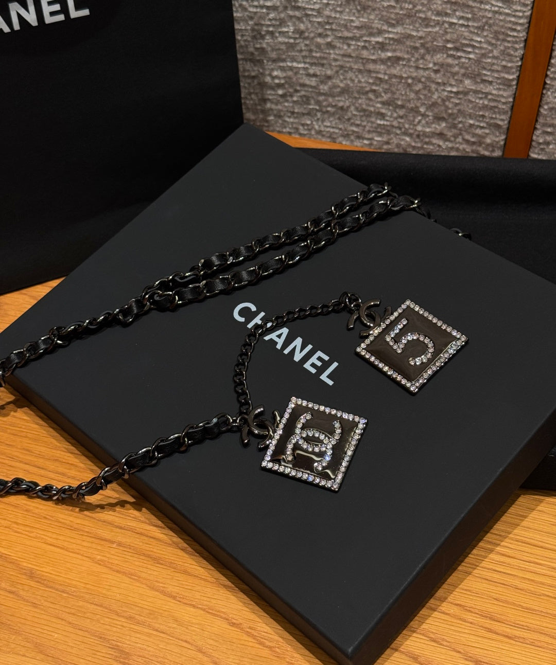 Chanel 2026 Crystal CC Square Charm Belt