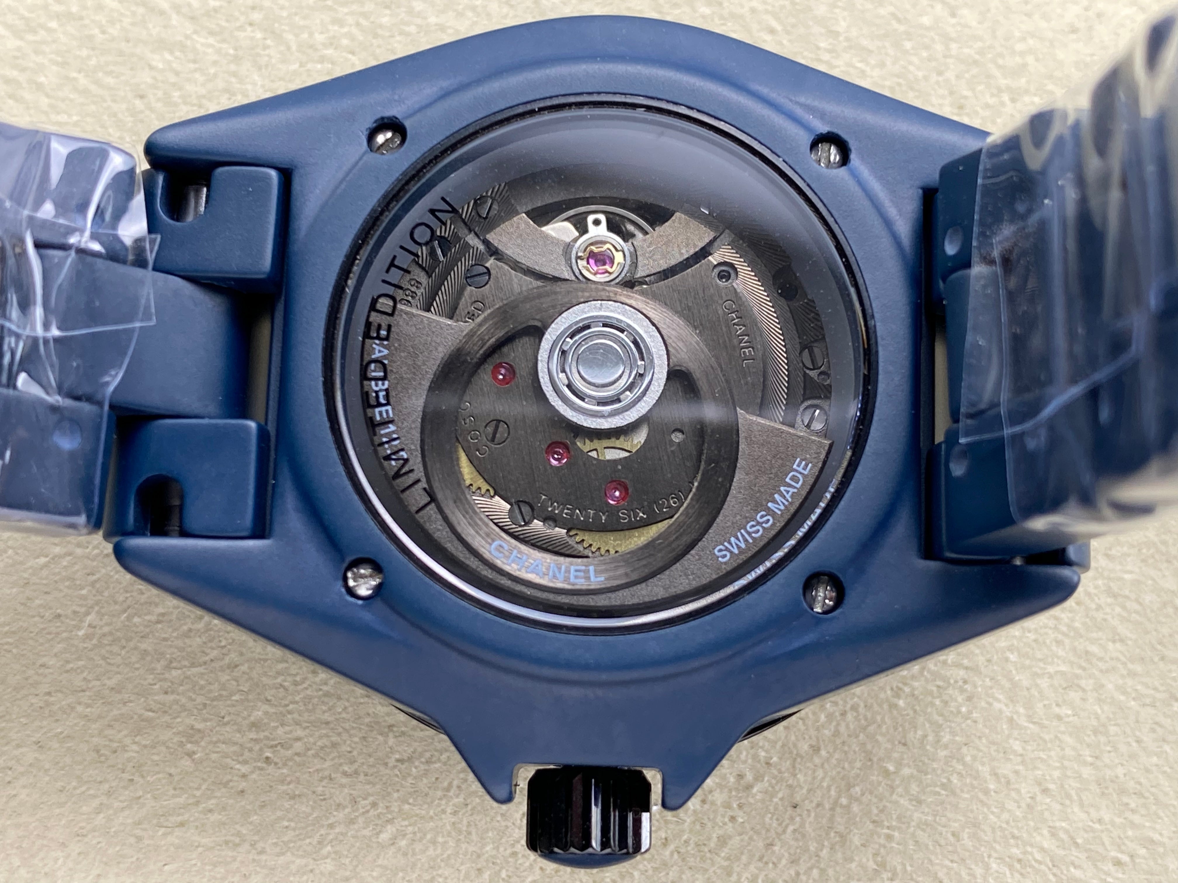 Chanel Bleu 33mm Navy Blue Dial Diamond Ceramic
