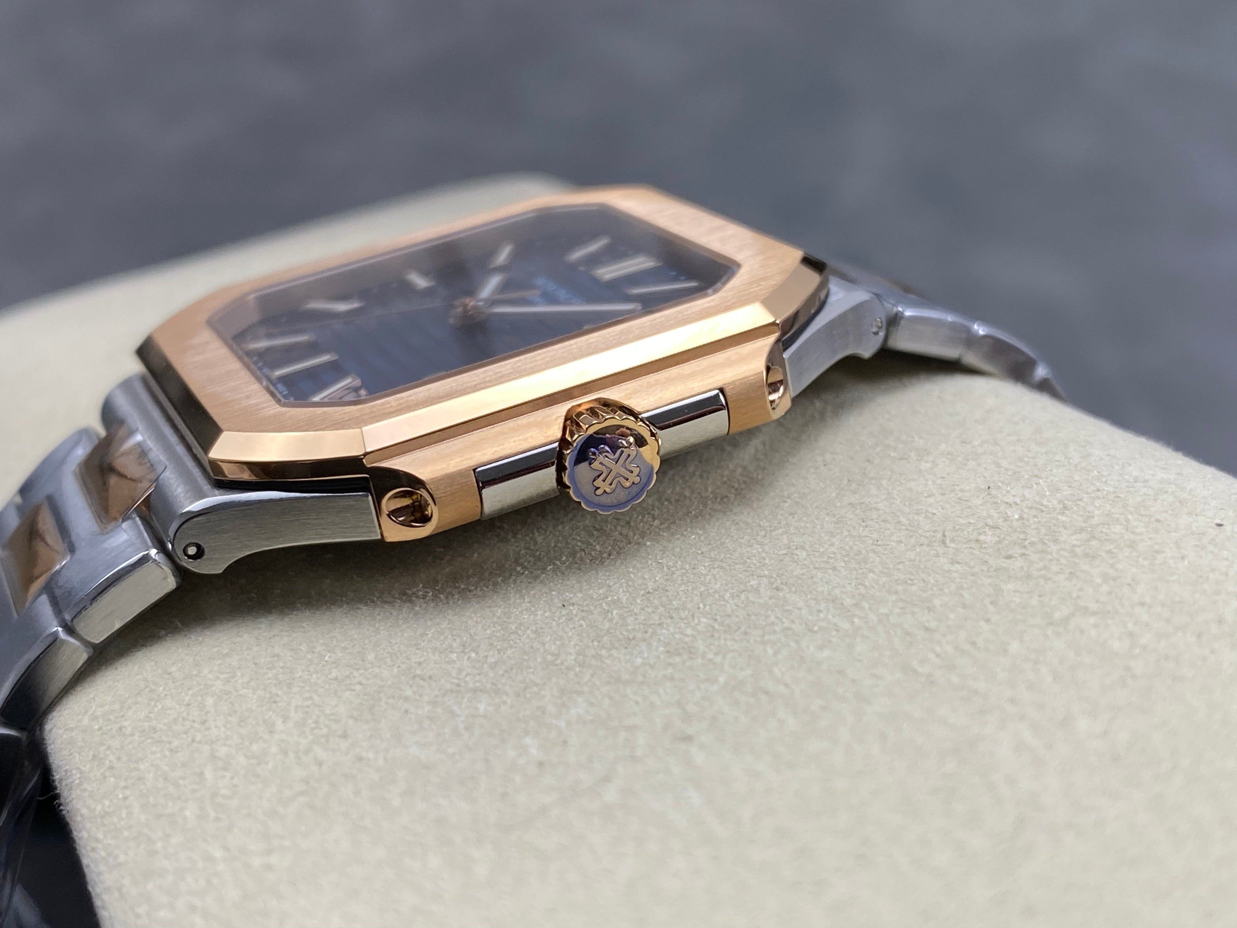 Patek Philippe Cubitus 45mm Blue Dial Steel/Rose Gold Case