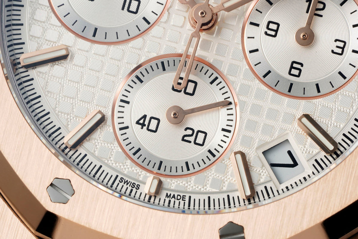 Audemars Piguet Royal Oak Chronograph 41mm Rose Gold White Dial