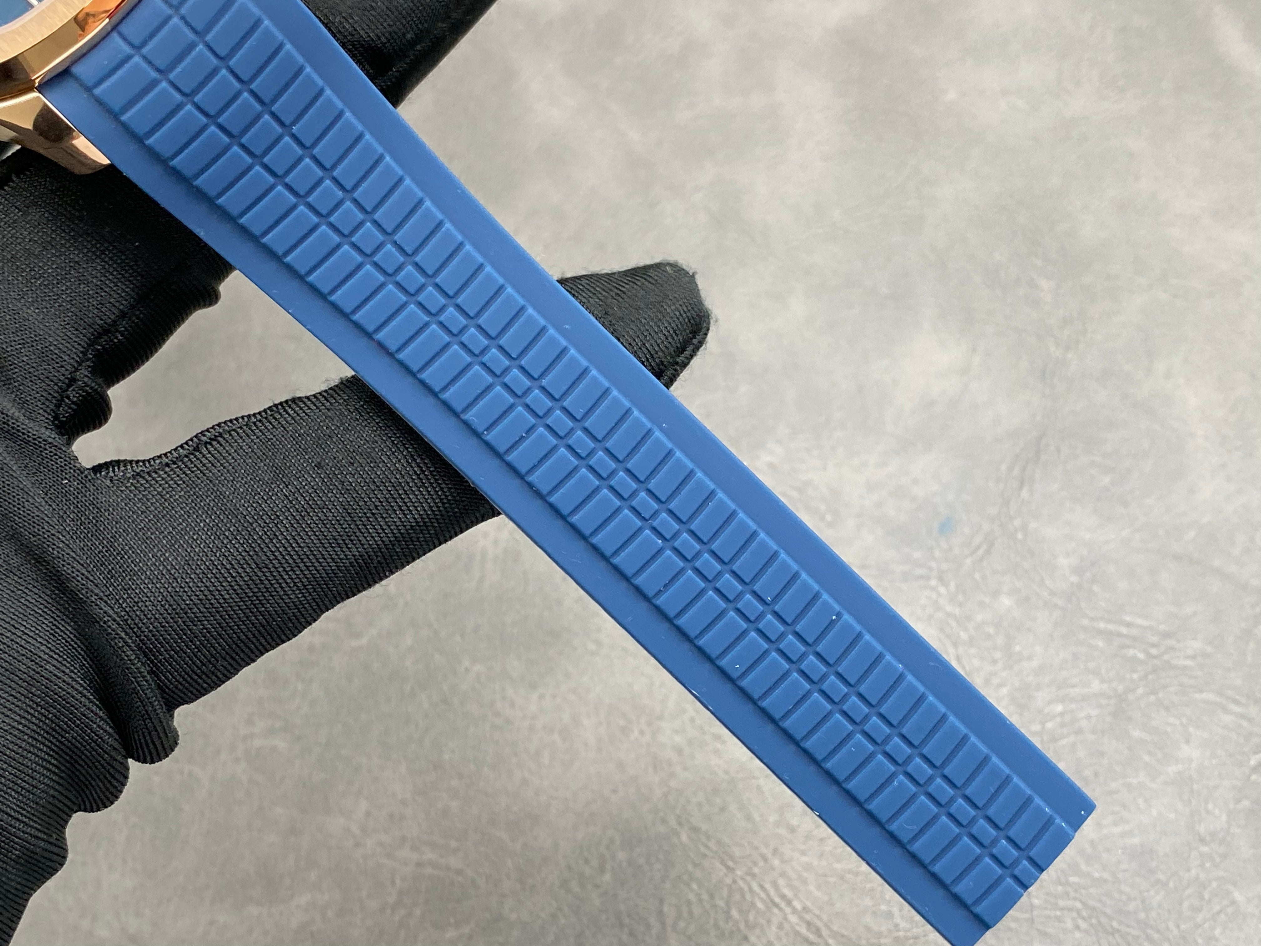 Patek Philippe Aquanaut Luce Annual Calendar 40mm Gold Case Blue Rubber Strap