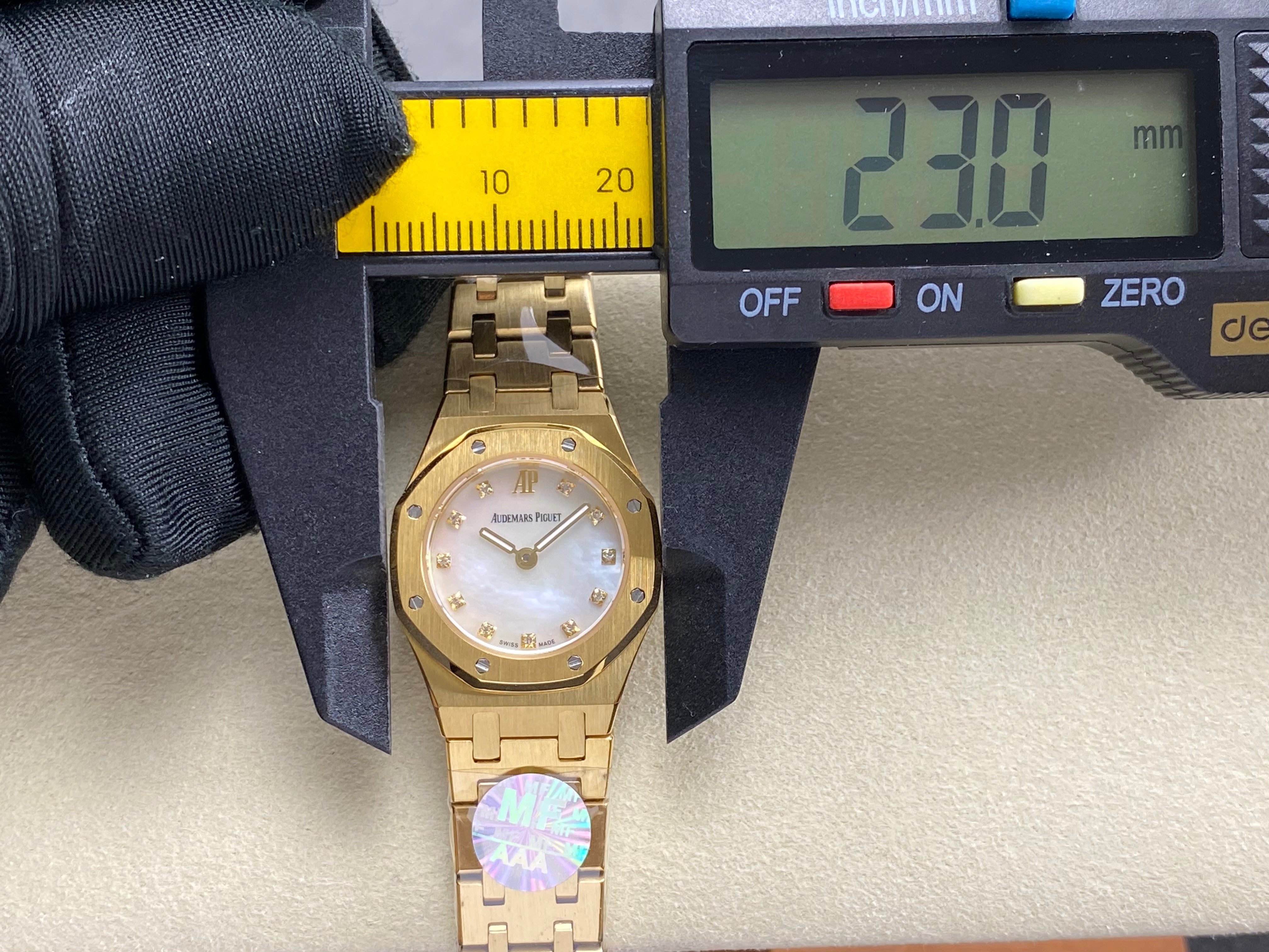Audemars Piguet Royal Oak 23mm White Dial Gold Case
