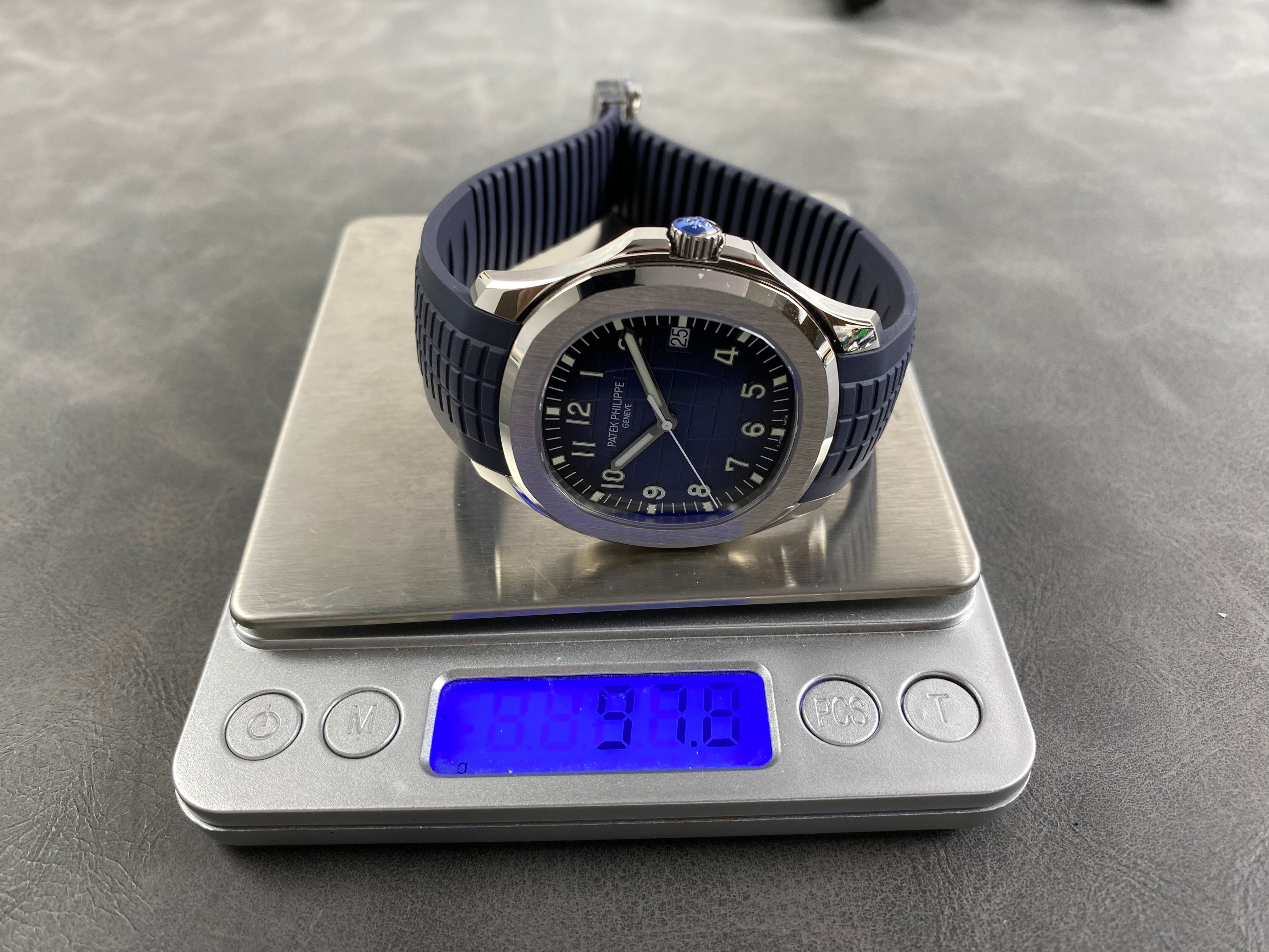 Patek Philippe Aquanaut 42mm Blue Dial Blue Rubber Strap