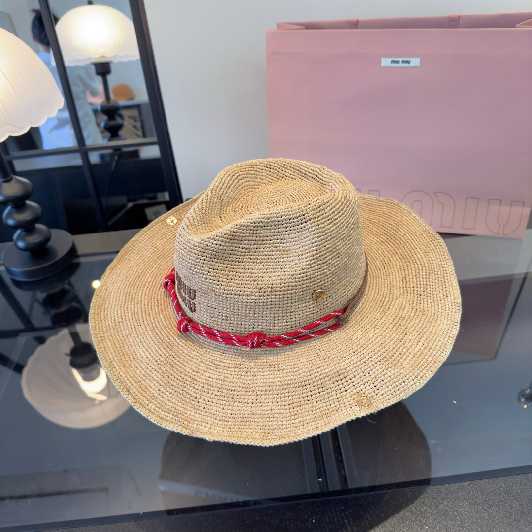 Miumiu Straw Cowboy Hat 221066