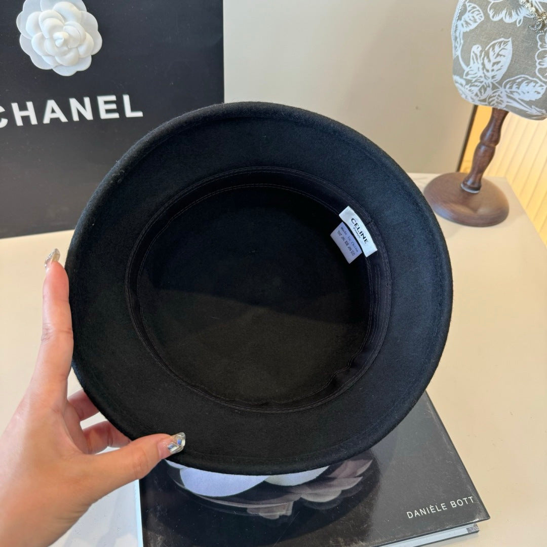 Celine Bow Cashmere Bucket Hat 425553