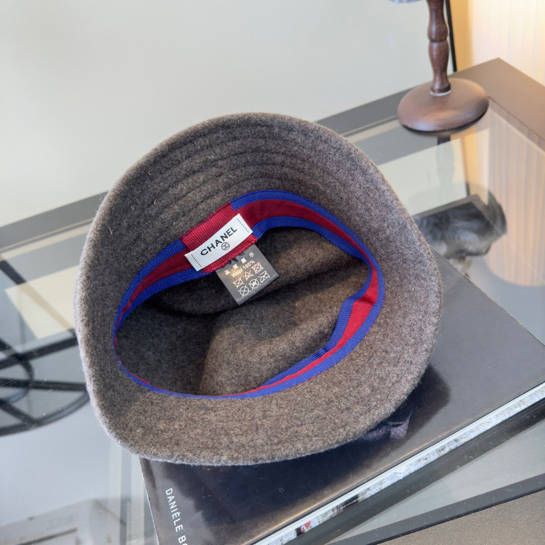 Chanel Felt Bucket Hat 491525