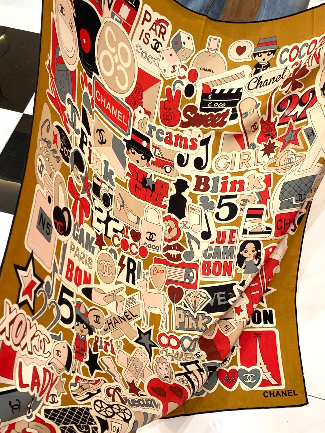 CC 25 Reversible Scarf 135cm Brown Colorful Cashmere 969146