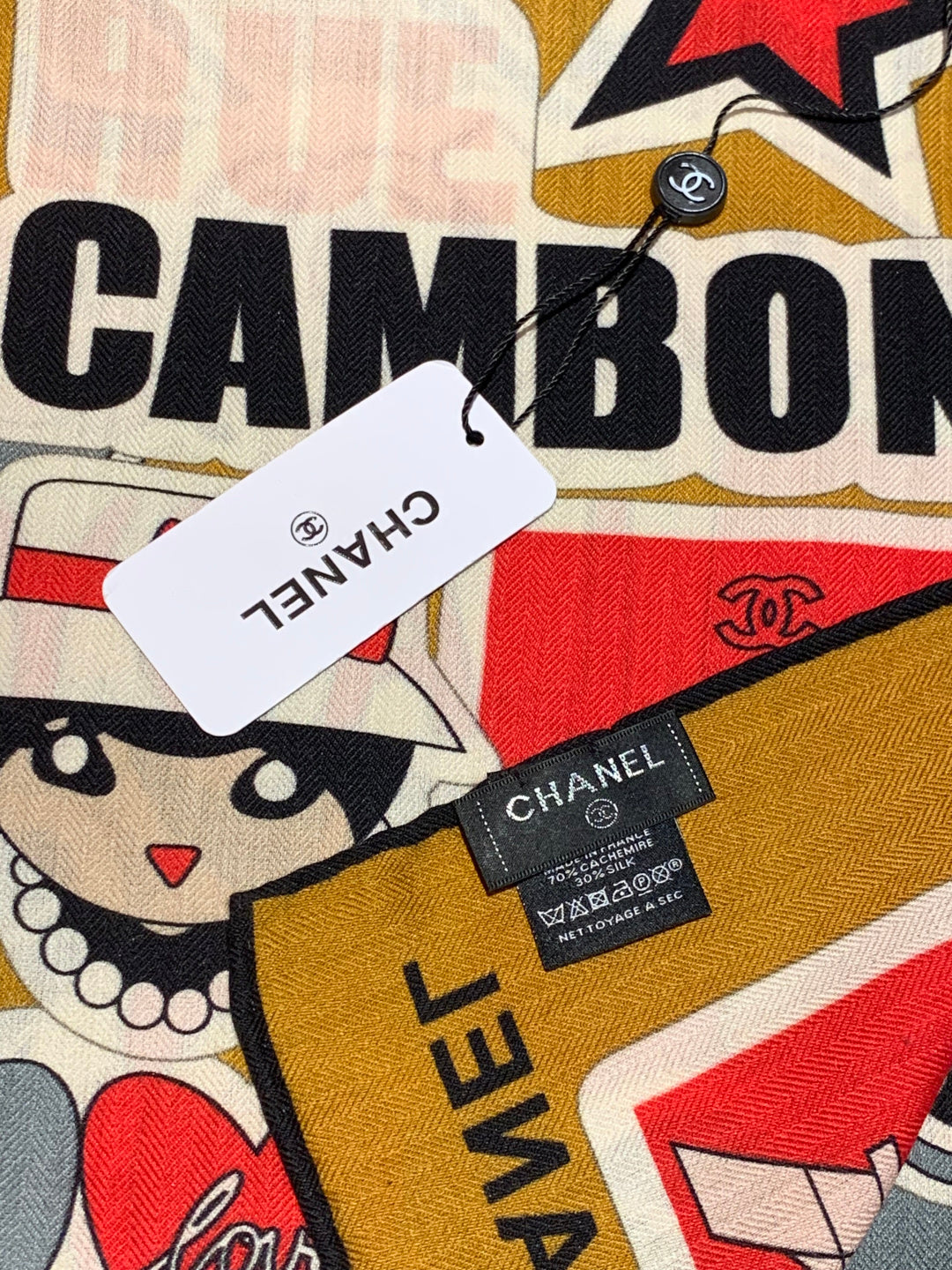 CC 25 Reversible Scarf 135cm Brown Colorful Cashmere 969146