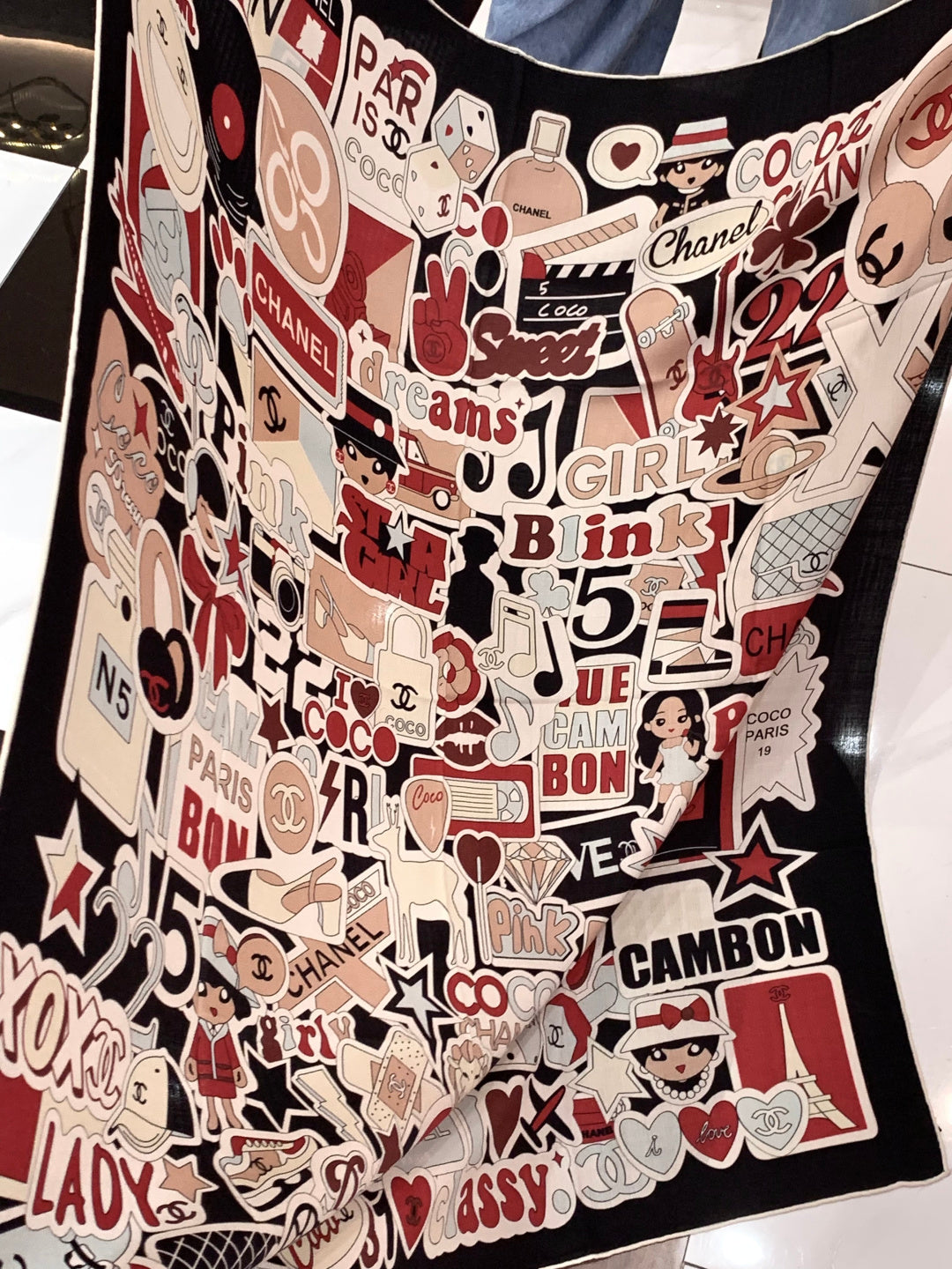 CC 25 Reversible Scarf 135cm Red Colorful Cashmere 969147