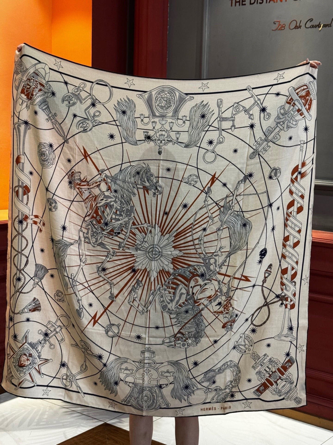 HM Starry Night Chorus Scarf 140cm Light Beige Cashmere 970969