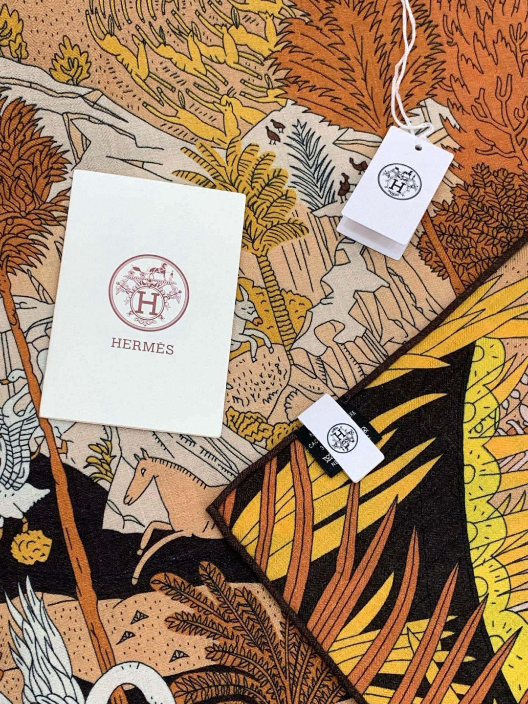 HM 25s The King Scarf 140cm Brown Black Cashmere 973046