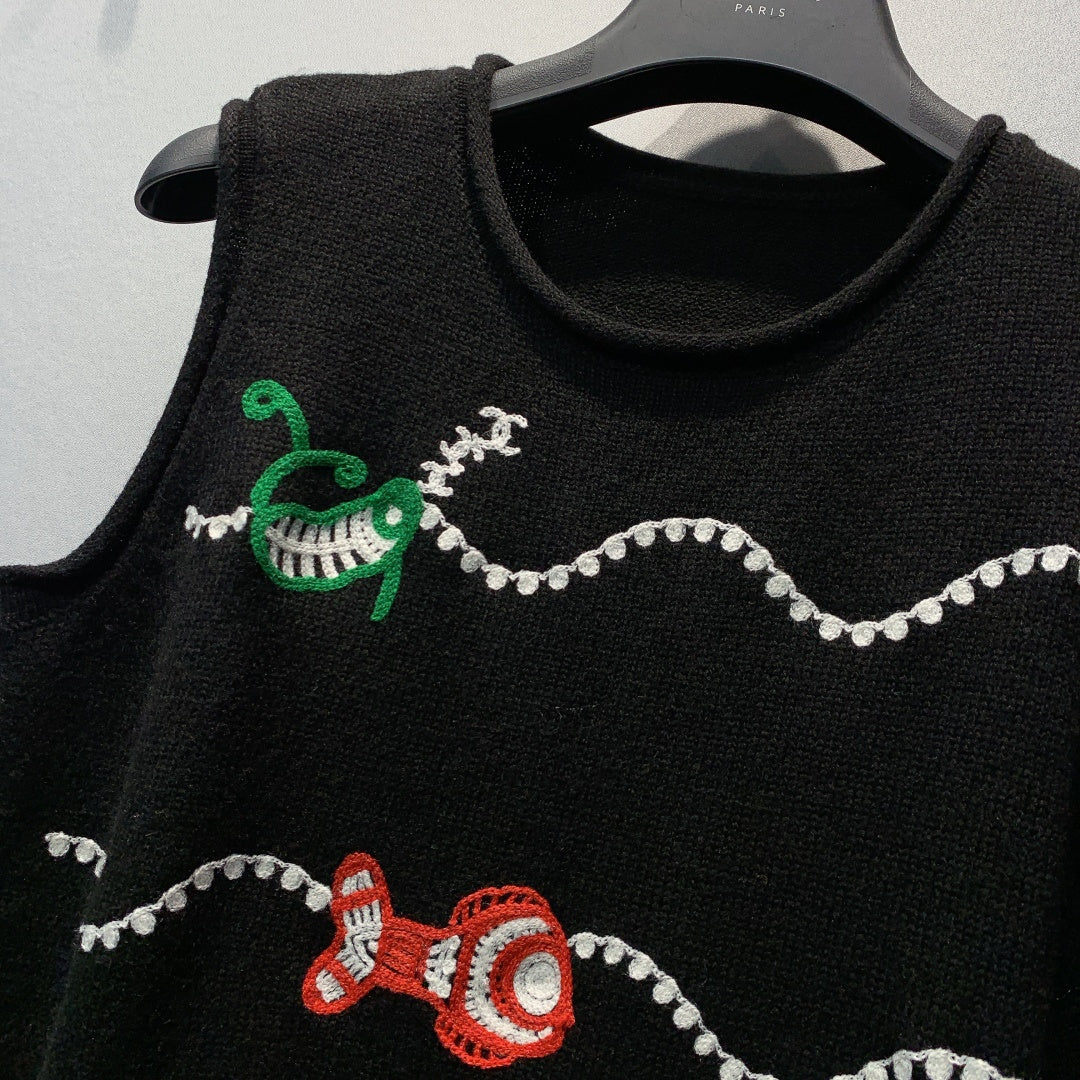 Chanel 2026 Vest Shirt Black Wool 638225