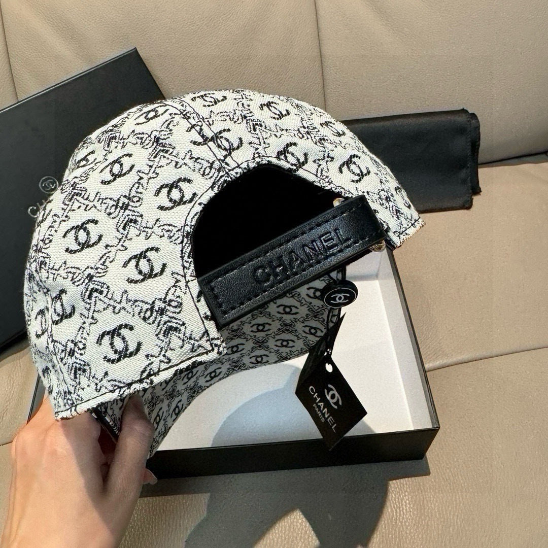 Chanel CC Logo Jacquard Baseball Cap 413094