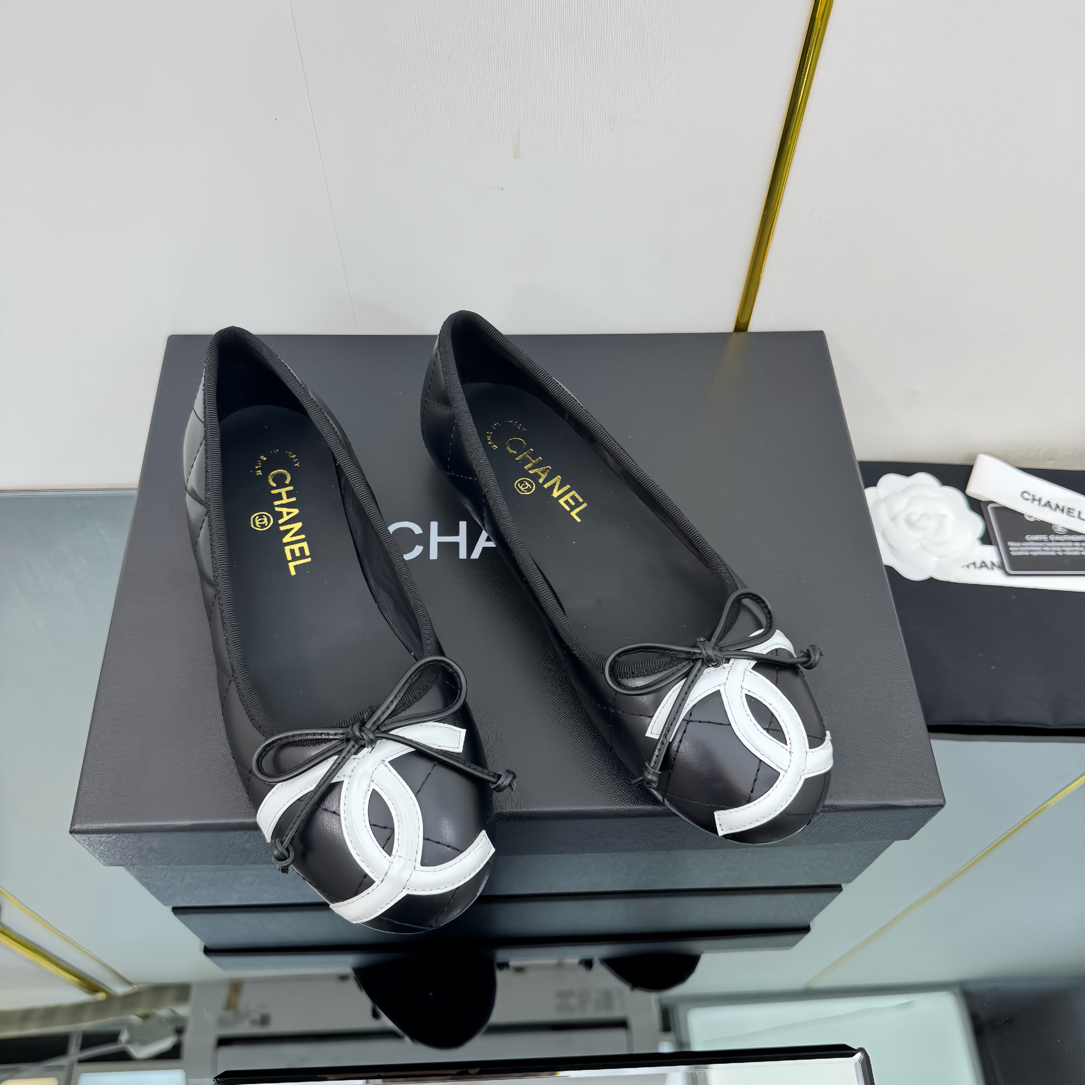 CC 2026 Cambon Ballet Flat Quilted Calfskin