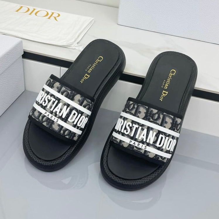 Dior 2026 Oblique Dway Slipper Canvas Leather 927516