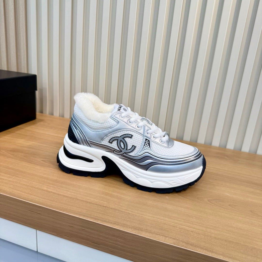 Chanel 2026 Chunky Sneakers Mesh Sheepskin 986935