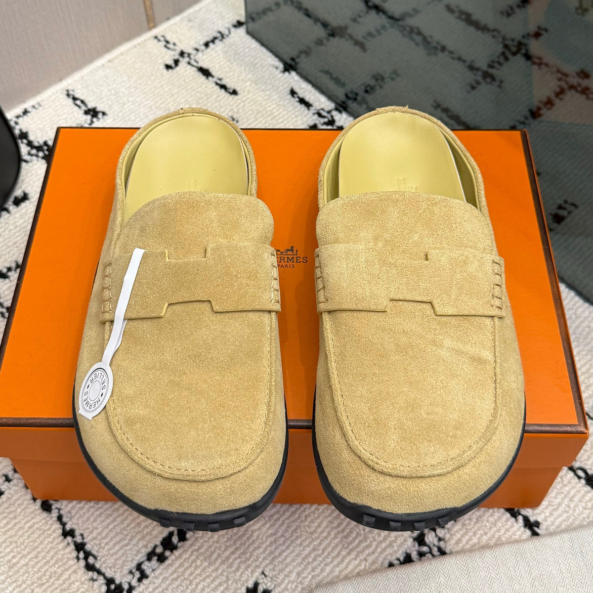 Hermes 2026 Mix Flat Mule Suede 179499
