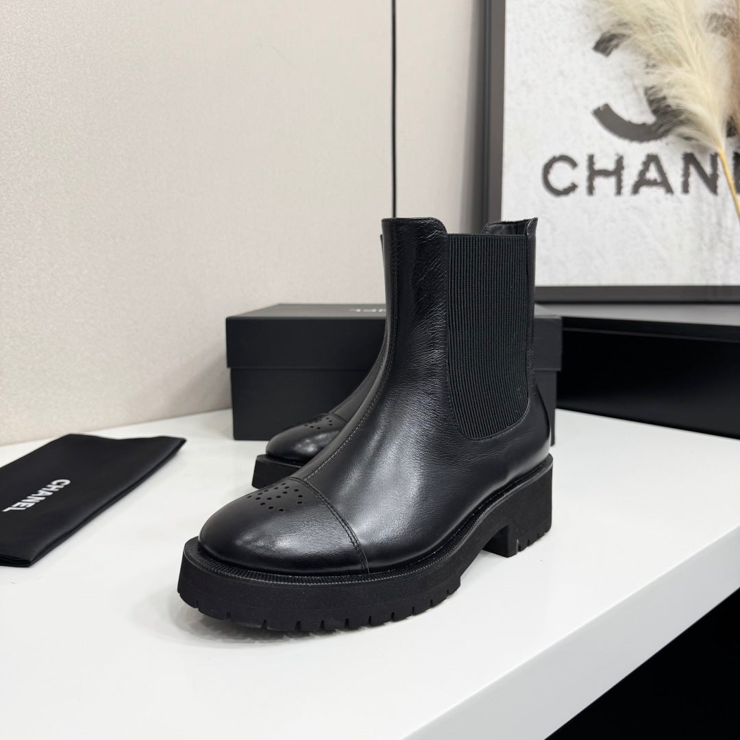 Chanel 2026 Chelsea Ankle Boots Leather Suede 193740